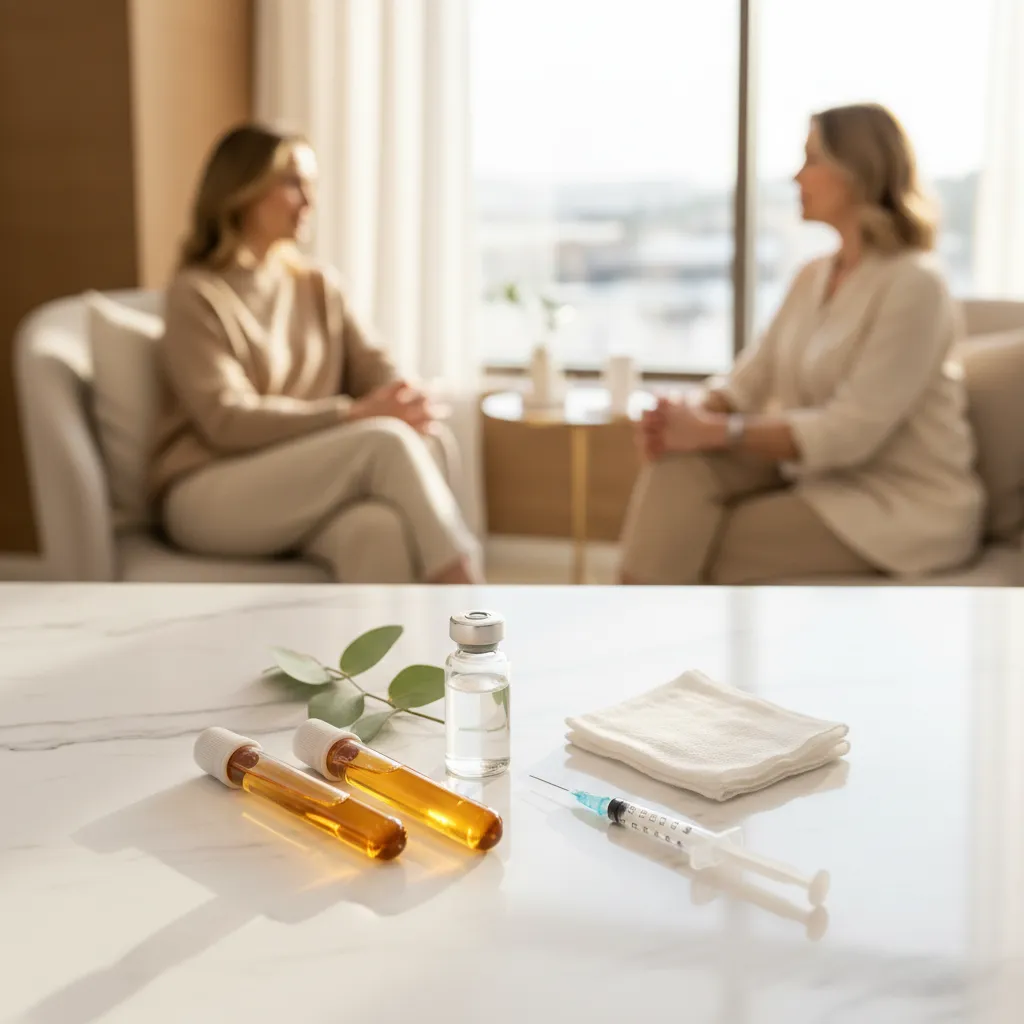 PRF treatment preparation with golden amber tubes