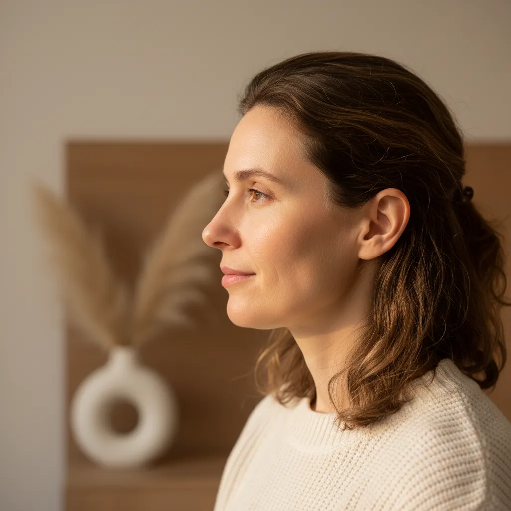 Side view showing gradual volume improvement in cheeks and temples from Sculptra