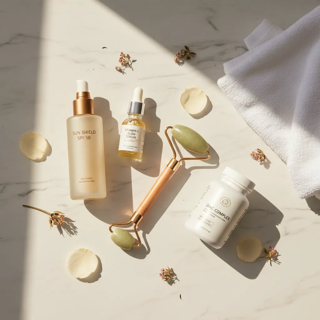 Patient applying sunscreen as part of post-Botox skincare routine