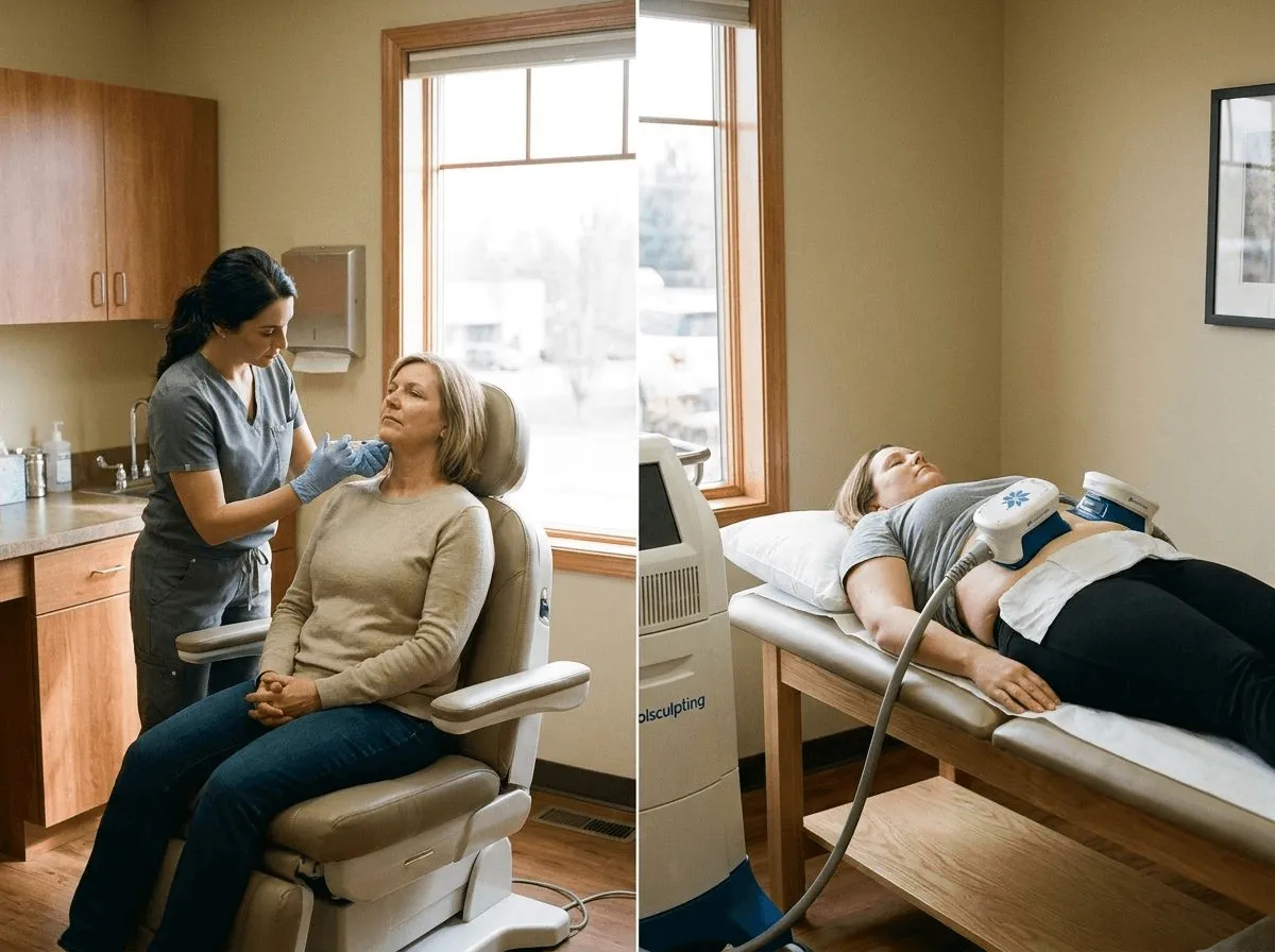 Comparison of Kybella injection and CoolSculpting applicator treatment approaches