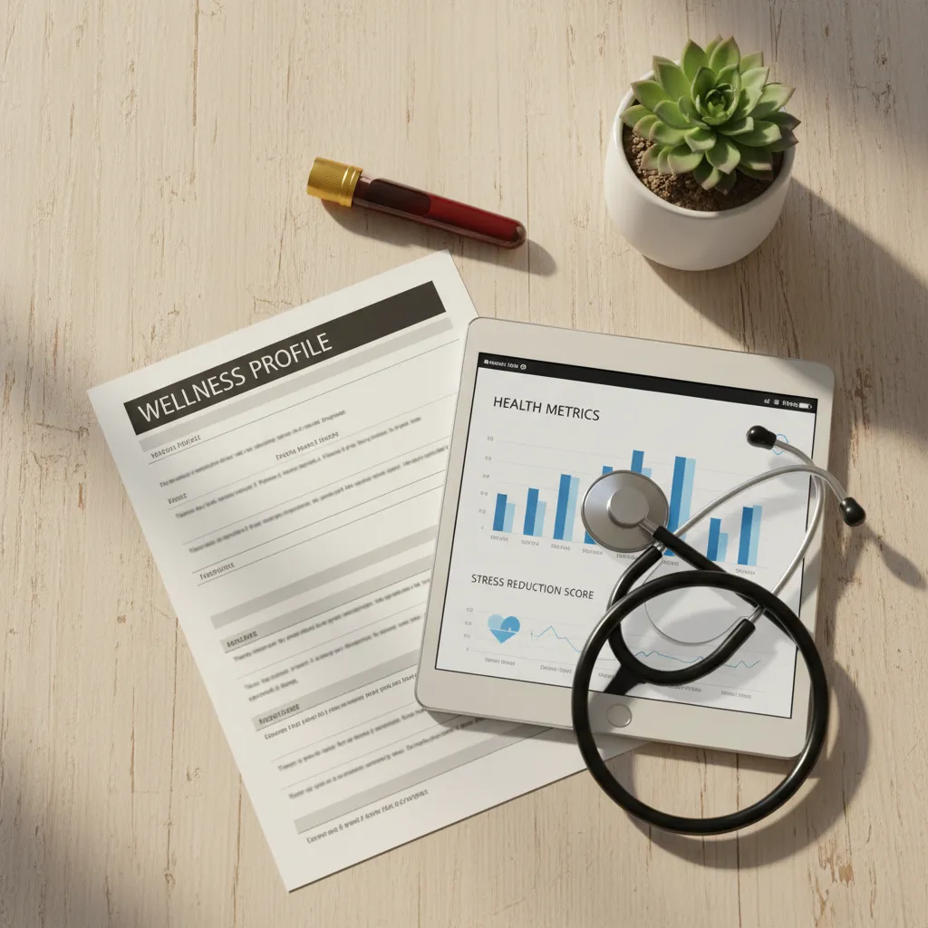 Lab results review with provider during wellness consultation