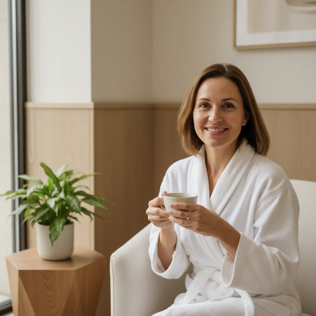 Close-up of smooth, even-toned skin after treatment