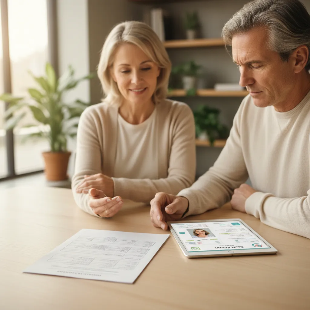 Comprehensive hormone panel lab results on a provider desk