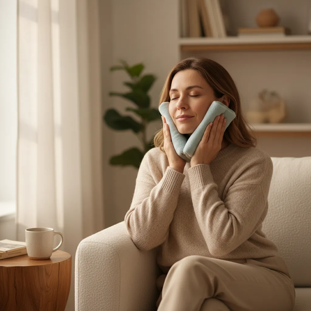 Woman avoiding strenuous activity and resting after Botox injection