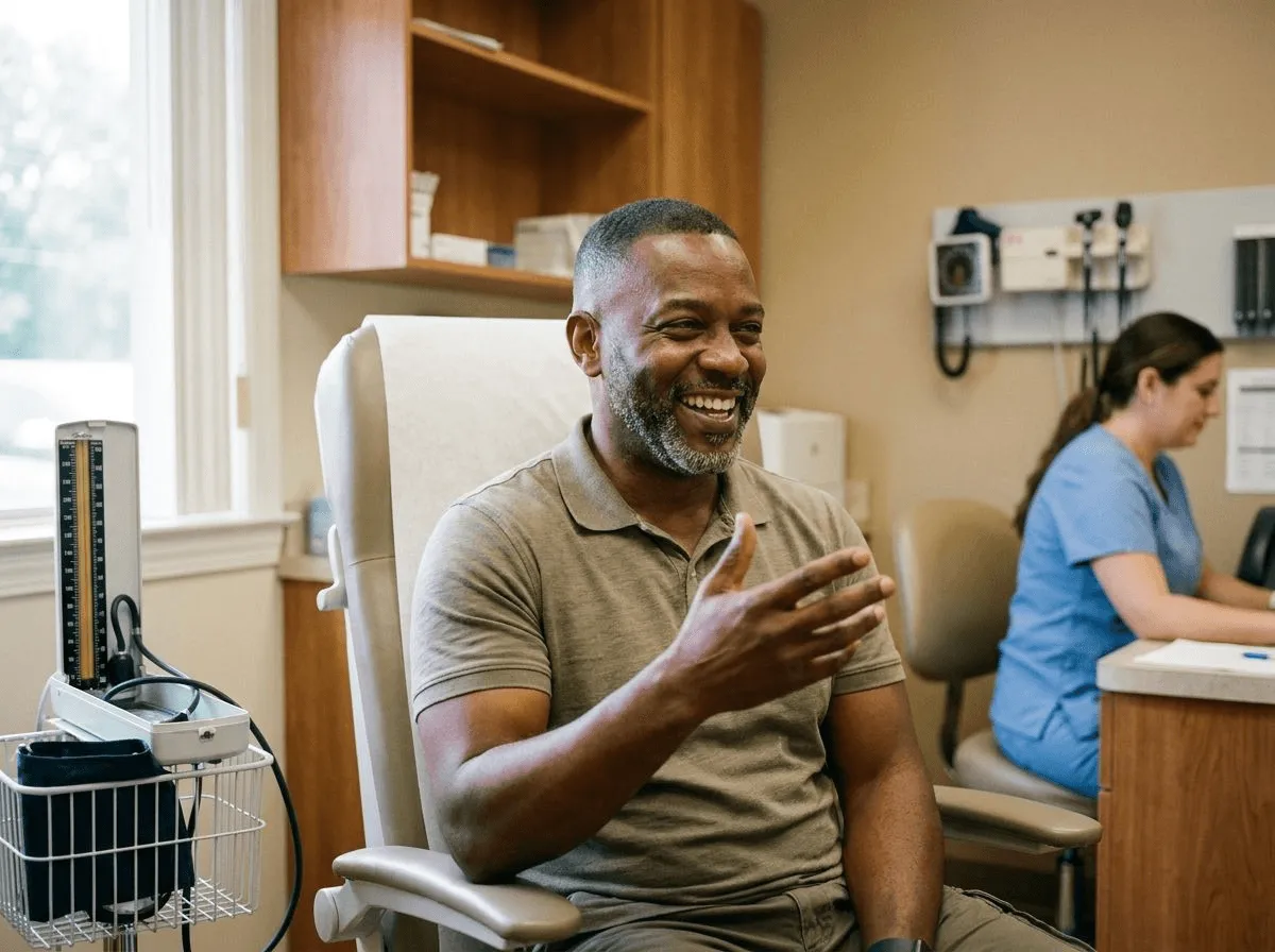 Active middle-aged man representing vitality and energy from optimized testosterone levels
