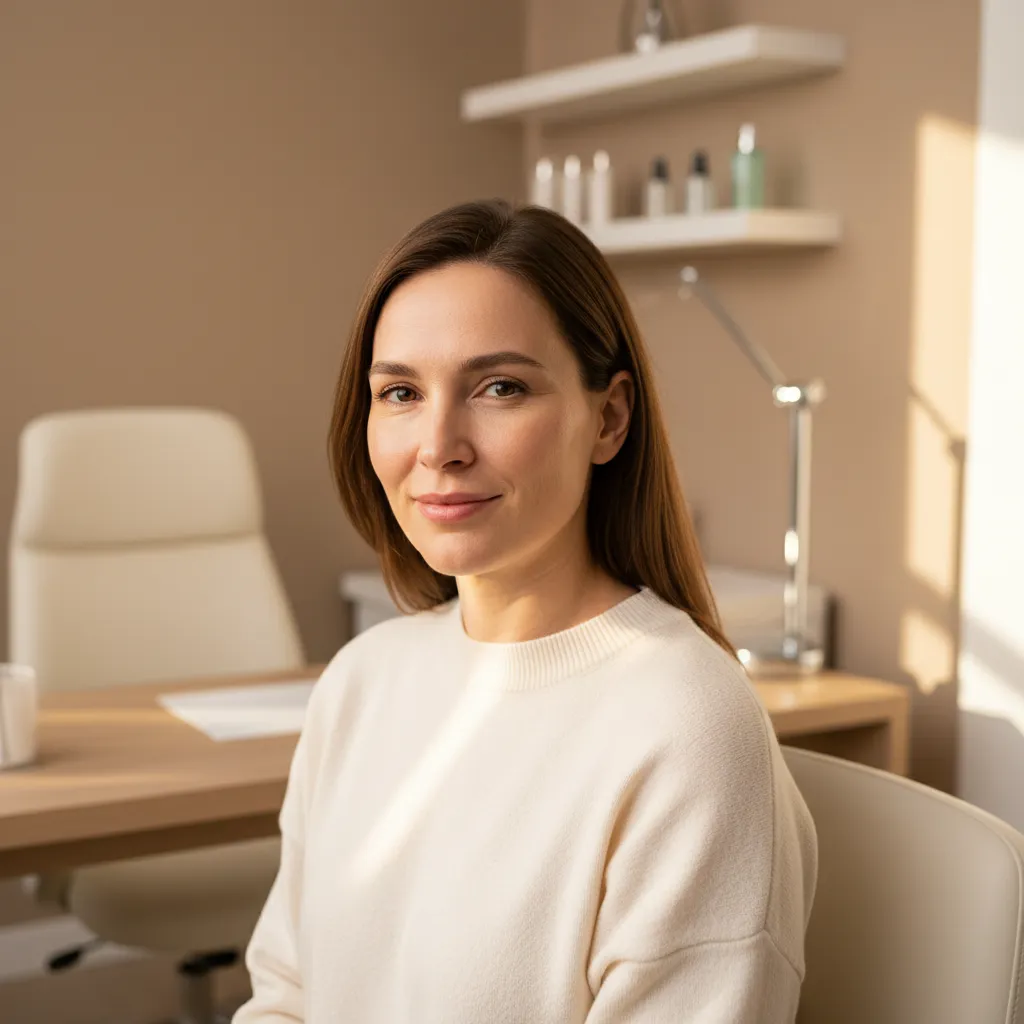 Woman with clear skin consulting about Botox for acne at Allen Medical Aesthetics