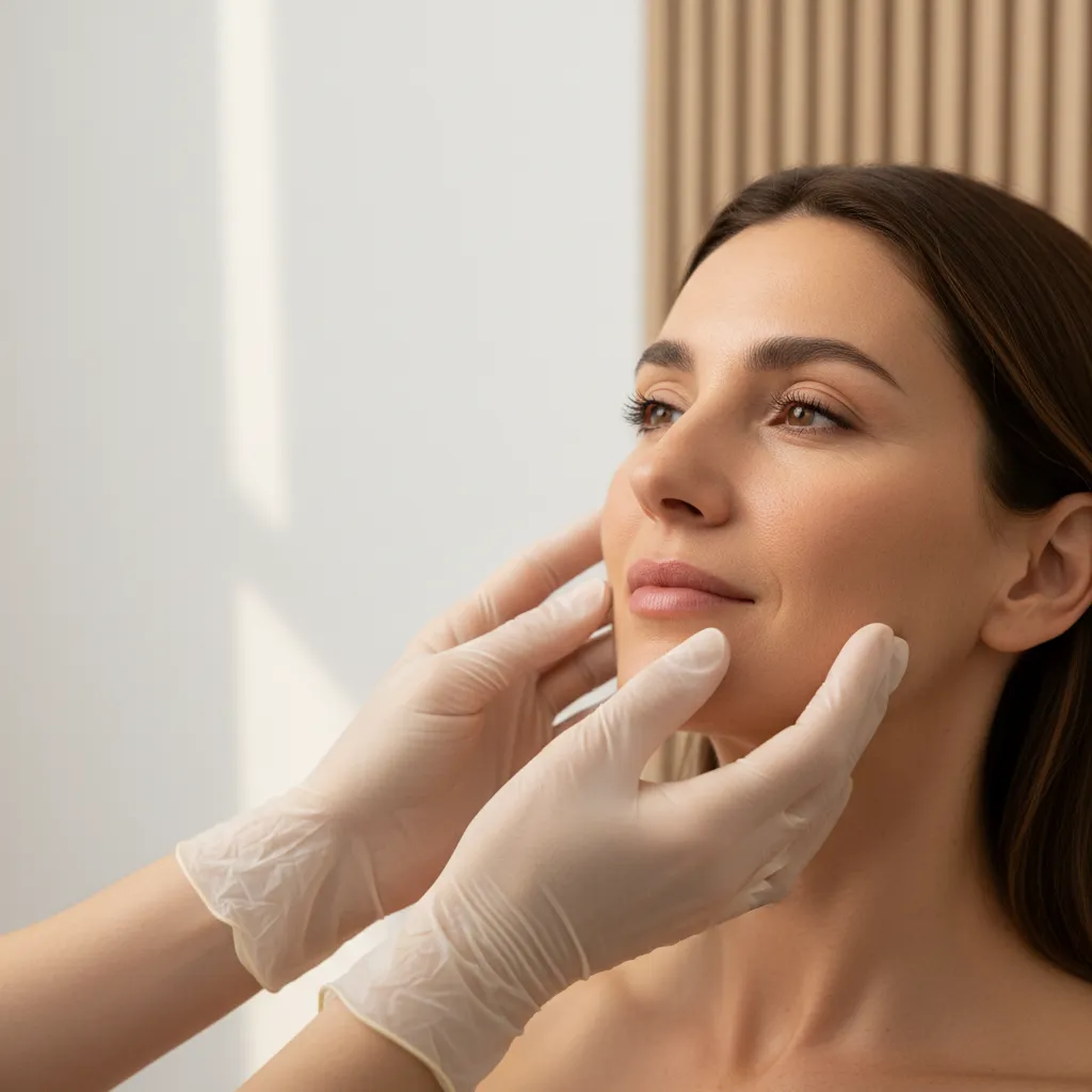 Dermal filler consultation with patient at Allen Medical Aesthetics