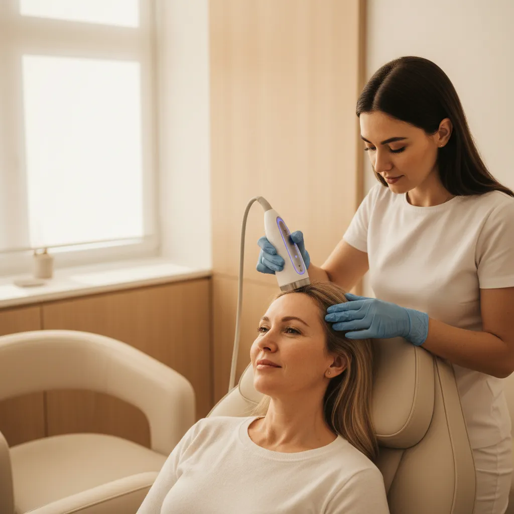 DE|RIVE noninvasive hair restoration treatment with Ultra+ device