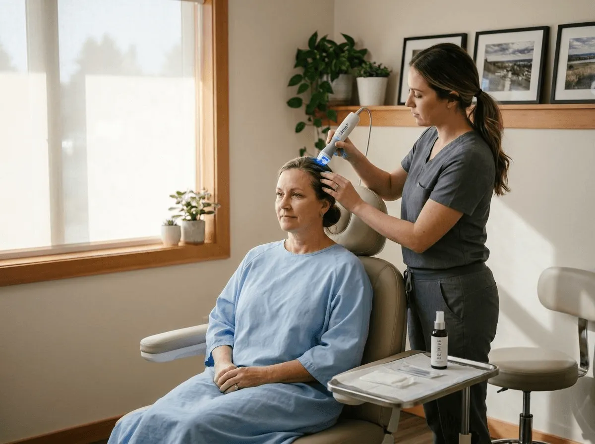 DE|RIVE noninvasive hair restoration treatment with Ultra+ device