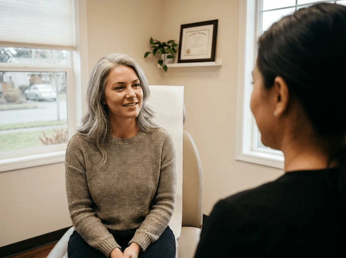 Woman with naturally restored facial volume from Sculptra treatment at Allen Medical Aesthetics