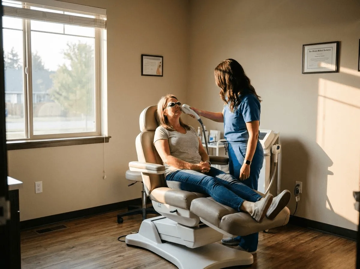 IPL photofacial treatment for sun damage correction