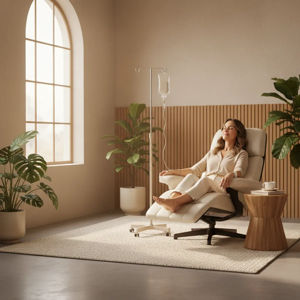 Active person recovering with IV therapy support at Allen Medical Aesthetics