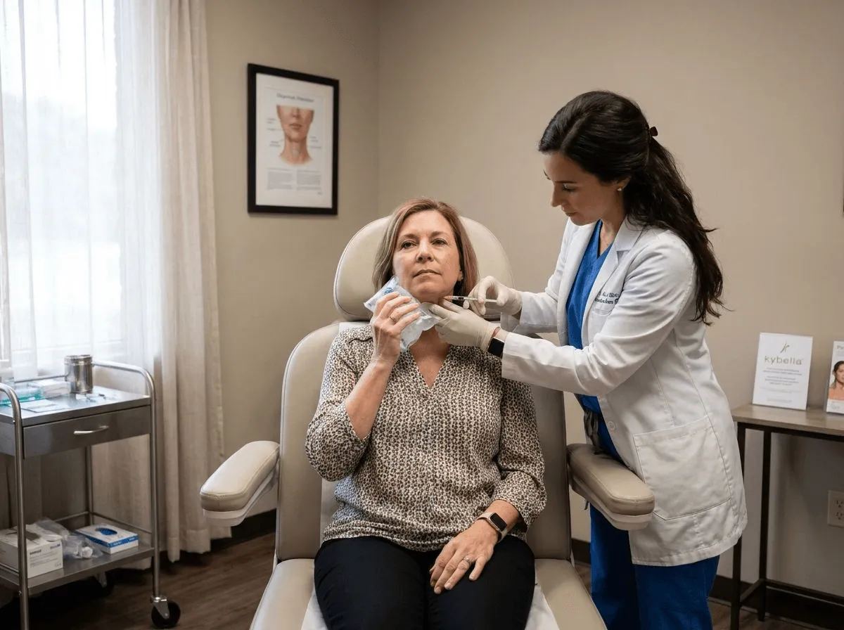 Kybella injection treatment for chin contouring
