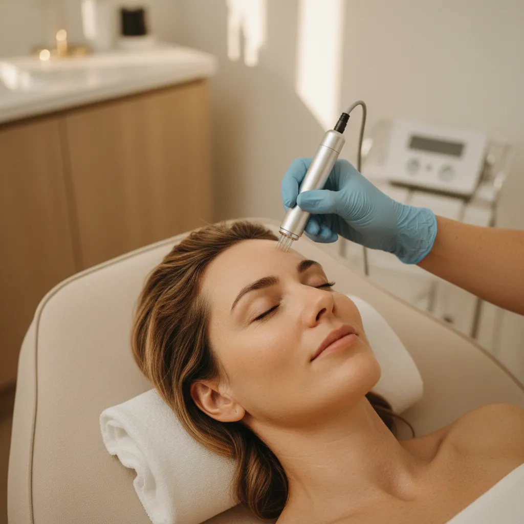 Microneedling treatment with PRF for skin rejuvenation