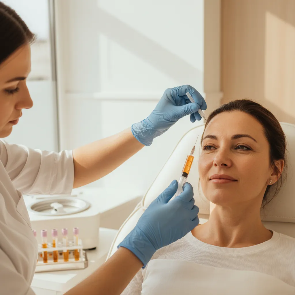 PRF hair restoration treatment with scalp injections