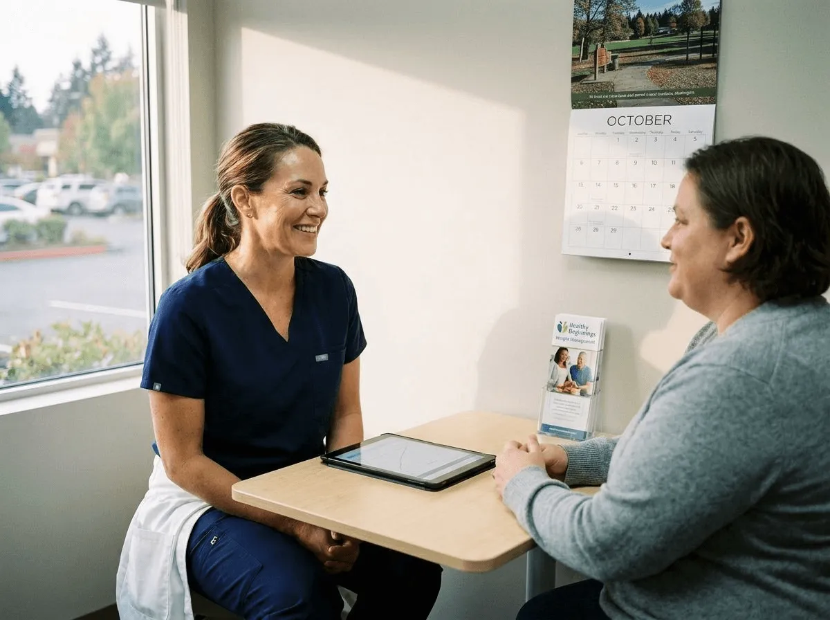 Medical weight loss consultation with provider