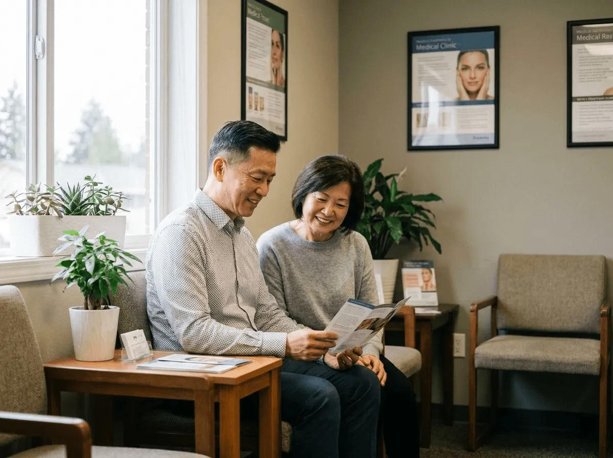 Middle-aged couple looking energetic and healthy, representing hormone balance and vitality