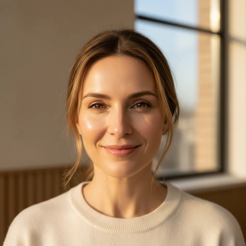 Woman with glowing, hydrated skin after DiamondGlow facial at Allen Medical Aesthetics