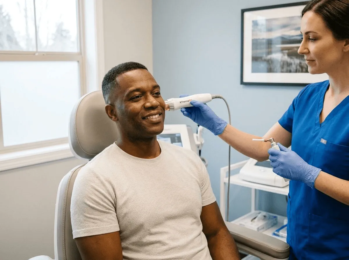 XTherma RF skin tightening treatment with cryogen cooling