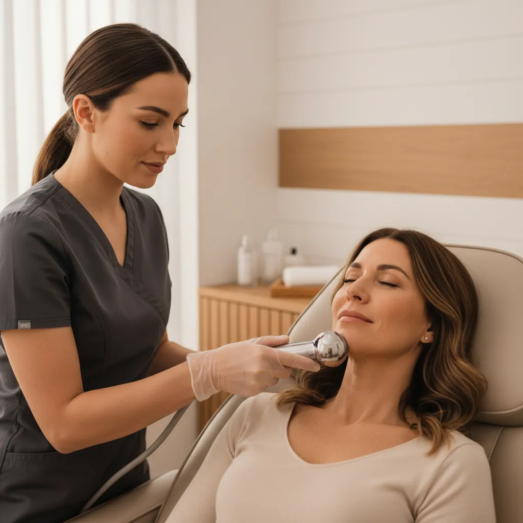 XTherma RF skin tightening treatment with cryogen cooling